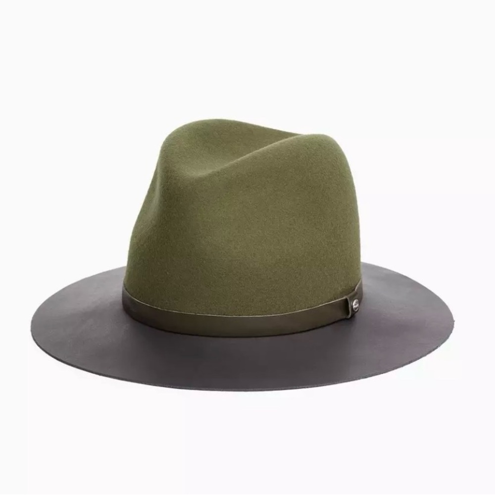 Rag & Bone Floppy Leather Brim Fedora